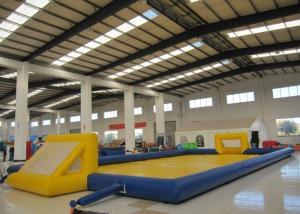 Quality Amusment Park Inflatable Soccer Playground bright colour giant Inflatable Football Pitch for adult wholesale