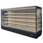 Upright Open Front Refrigerator for Supermarket with Transparent Glass Endpanels