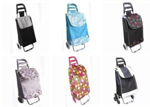 Quality folding shopping trolley bag with two wheels wholesale