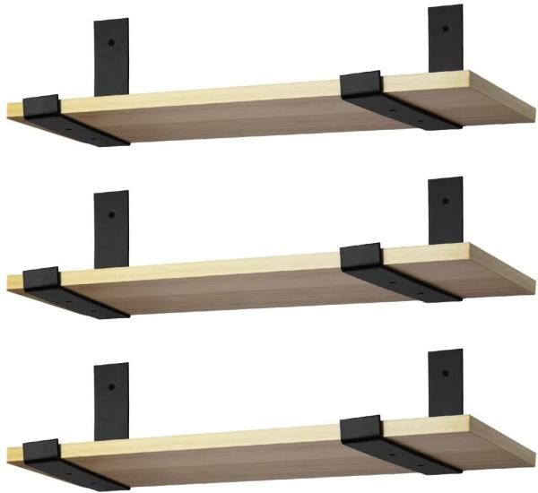 DIY Heavy Duty Carbon Steel Rustic Iron Metal Wall Floating Shelf Bracket