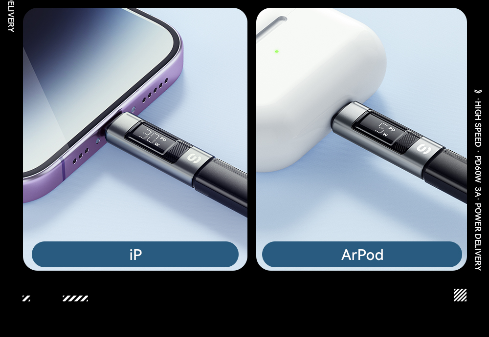 ESSAGER ES-OTG25 Series USB C Lightning OTG Adapter 3A For Apple IPhone