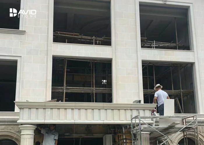 White Sandstone Stone Tiles external wall cladding durable and Elegant