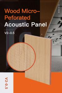 Quality Super Micro Perforate Acoustic Wood Panels Sound Absorbing 600x1200 1200x2400mm wholesale