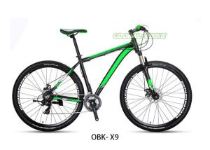 Quality Black Green Alu Alloy Frame Mountain Bike , Aluminium Mountain Bicycle OBK-X9 wholesale