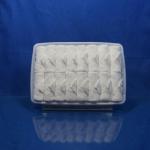 bright white rolled scented Disposable cotton airline towel in tray