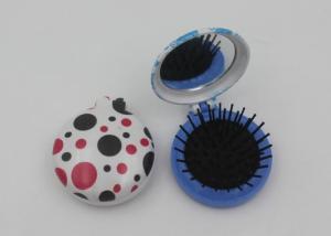 Quality Elegant Travel Hanging Collapsible Hair Brush / Compact Mirror Brush wholesale