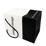 Custom Logo Clothing Shopping Gift Packaging Paper Bag with Drawstring and UV