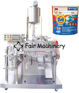 Quality 50Hz 0.6mpa Shampoo Filling Machine Premade Pack Bag for Shower Gel 60bag/min wholesale