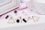 2018 Fashion American style lady party EarringsSilver Many Colors Round shape