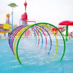 Water Park Indoor Splash Pad Equipment Fiberglass Colorful Rainbow Ring