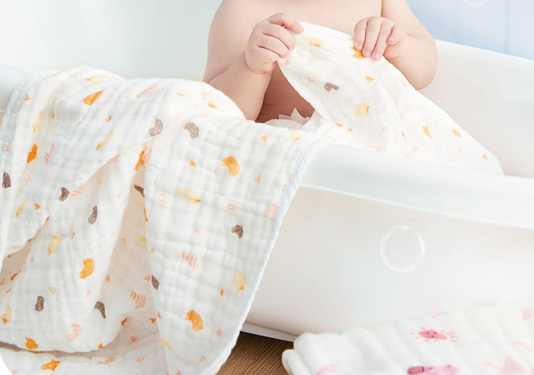 Five Layers Thick Gauze Fabric Swaddle Cloth Fabric 57 Inch Wide