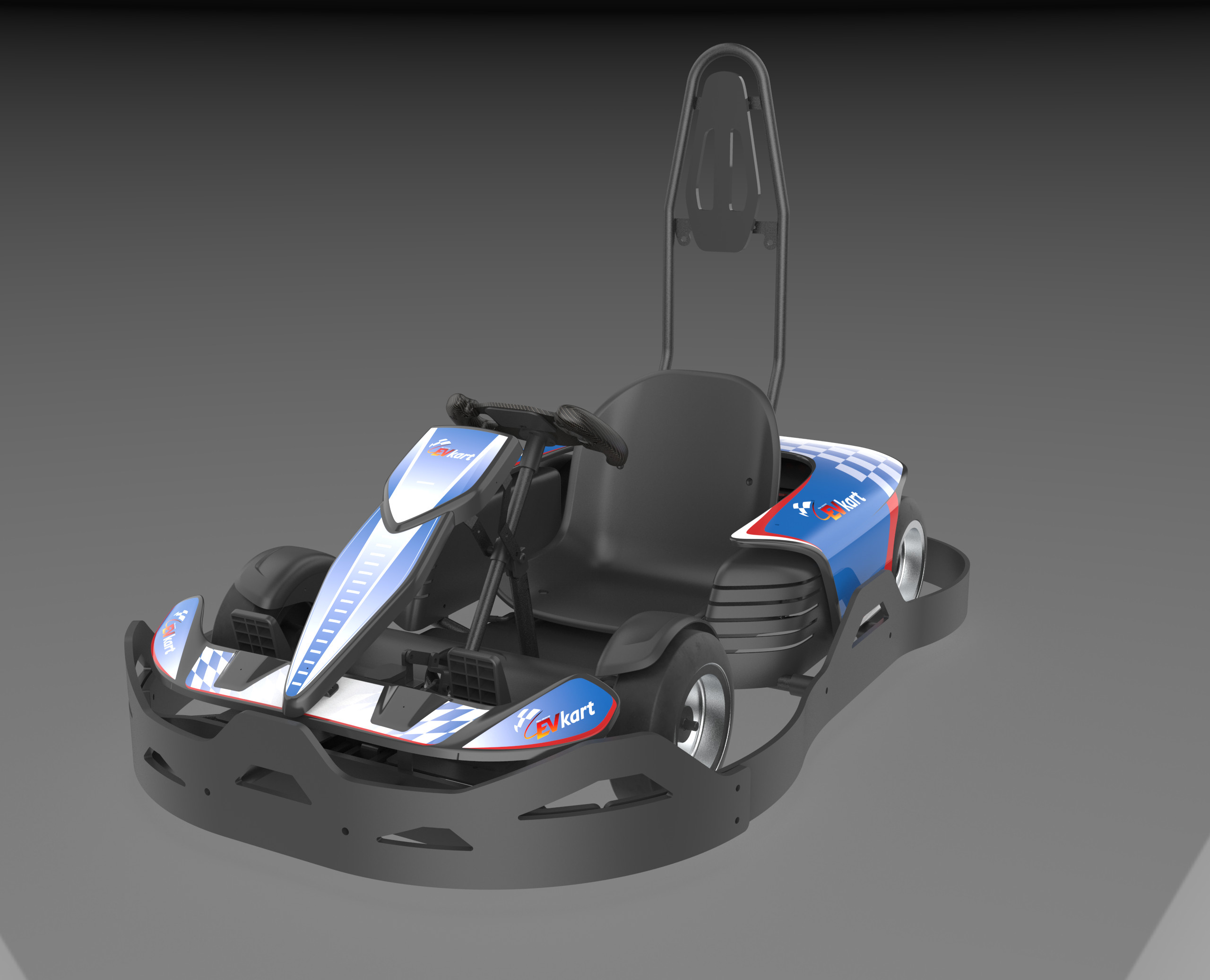 Pedal Karting Electrical Go Kart For Kids , 750w Adult Mini Go Kart