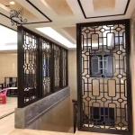 metal privacy screen stainless steel hanging room divider decoration laser cut