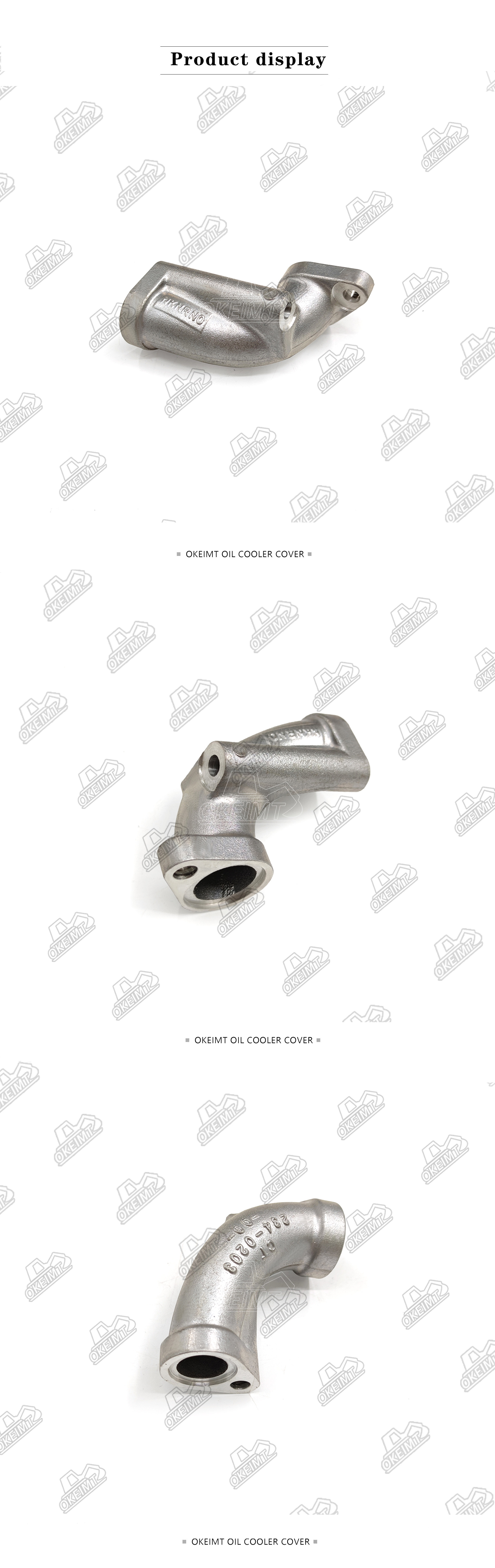 234-0203 33.32mm Outer Diameter Oil Pump Outlet Elbow For CAT C9