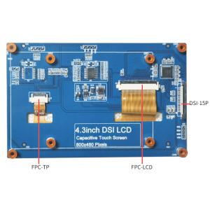 Quality CTP 4.3 Inch HDMI Raspberry Pi Dsi Display 800x480 Full Viewing Angle wholesale