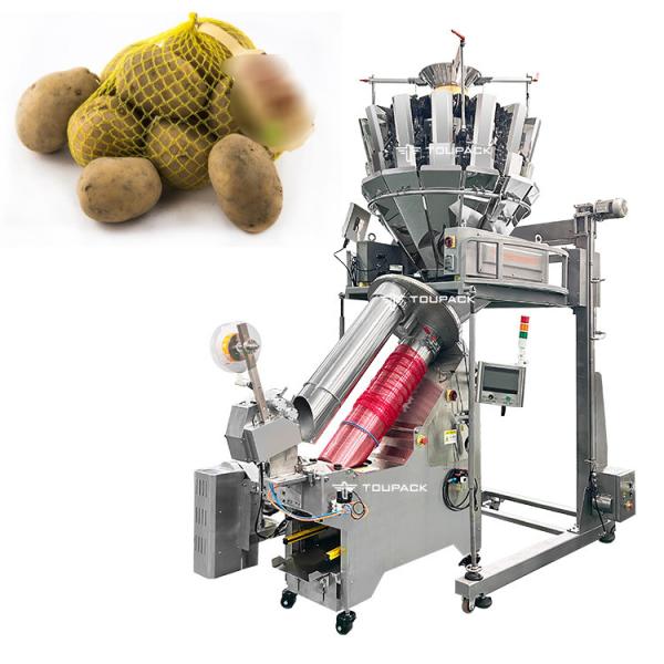 Full Automatic Nylon Net Bag Packing Machine For Fresh Potatoes Walnut Net Bag