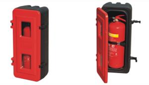 Quality ODM Outdoor Red Plastic Fire Extinguisher Cabinets 2 Layers wholesale