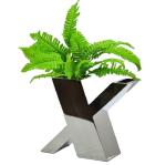 Golden stainless steel stand flower pot exterior decoration