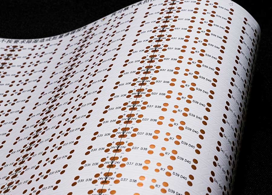 12V Double Sided Custom LED FPC Flexible Circuit Boards For Automotive Instruments
