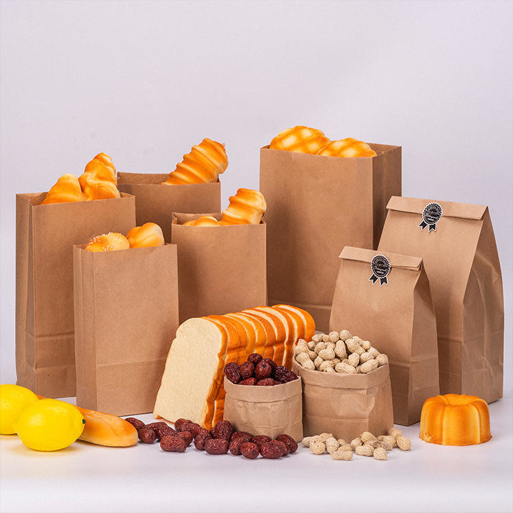 Custom Size Package Paper Bag Kraft Paper Shopping Bag without Handle