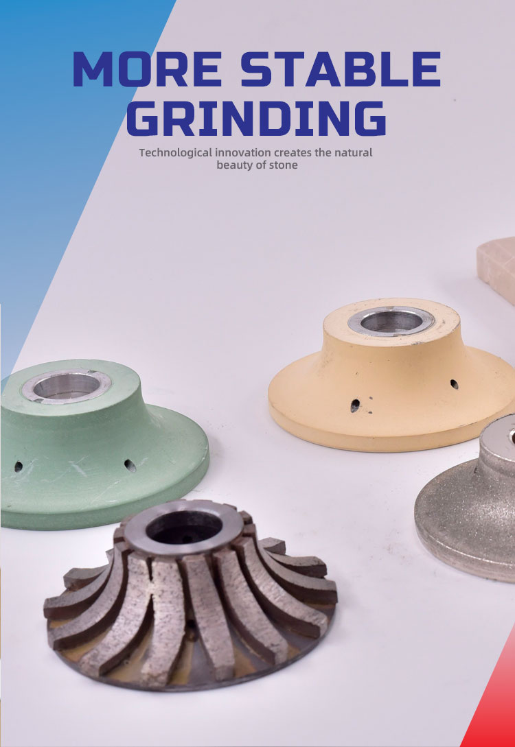 20-40mm Thickness Sintered Diamond Stone Router Bit for Grinding Edge of Granite Marble Abrasive Pad