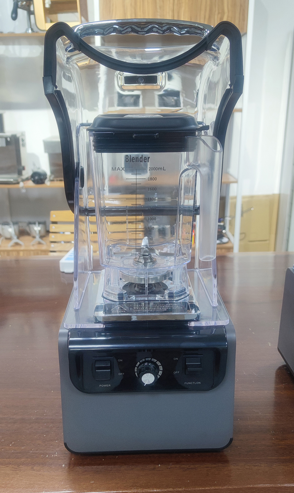 Professional Blender Bar Kitchen Blender with 2L Plastic Jar and 1.5m Wire Length