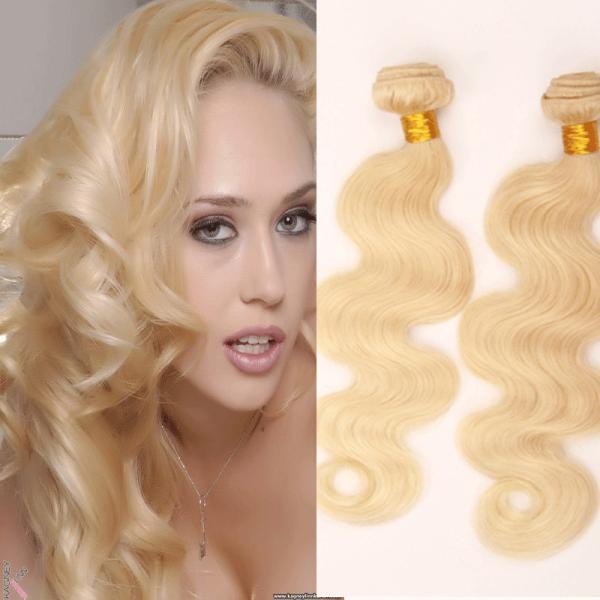 Body Wave virgin brazilian hair weft brazilian weave hair blonde 613 platinum