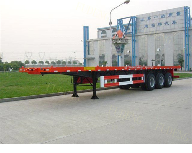 40ft flatbed semi trailer for transporting container 50 ton capacity