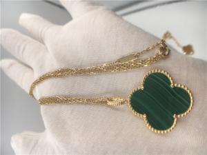 Quality No Diamond 18K Gold Necklace Magic Alhambra Handmade Elegant For Girl wholesale
