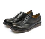 Round Toe Flats Mens Leather Casual Shoes Breathable Slip - On Black Sports