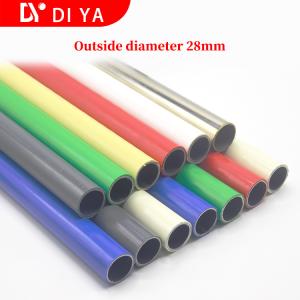 Quality 28mm Lean Pipe Steel Lean Tube For Workbench PE / ABS Coated Tube wholesale