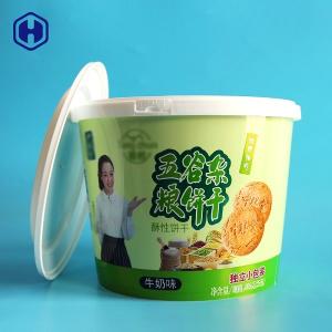 Quality Dry Cookie IML Container Chocolate Biscuit Empty PP Tube Packaging wholesale