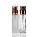 Liquid Foundation Bottle Frosted With Black Pump