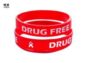 Quality Soft Enamel Imprinted Custom Wrist Bracelets Silicone Wristbands For Events wholesale