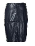 Black Women Fashion Pencil Skirts With Two Fabric Medium Length Office Wear