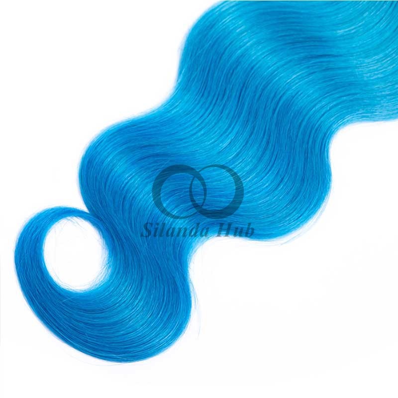 #T1B/Blue Body Wave Remy Human Hair Bundles Sew In Weave Bundles Brazilian Bundle Deals