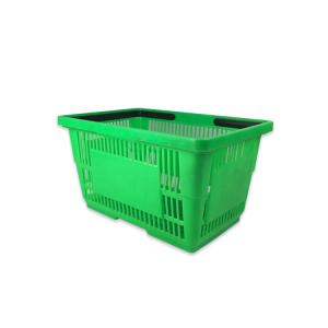 Quality 35L Plastic Hand Shopping Basket For Grocery Storage Supermarket wholesale