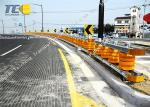 Diameter 370mm Reflective Strips Highway Roller Barrier