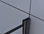 Aluminum Frame Bathroom Shower Sliding Glass Doors 6mm
