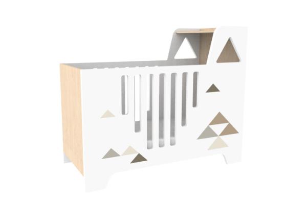 Cheap Pine Wood 140cm Length 67cm Width Baby Crib Bed for sale