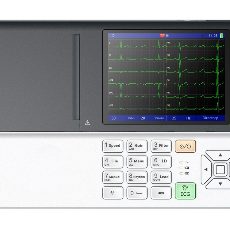 Full Digital Eighteen Channel ECG Machine / Medical 200 ECG Data Storage Electrocardiograph