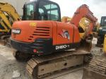 Doosan DH80-7 Second Hand Excavators 0.28m3 Bucket Capacity ISO Certification