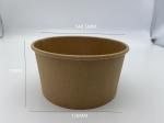 Kraft Disposable Food Container 1000ML Paper Bowls For Restaurant