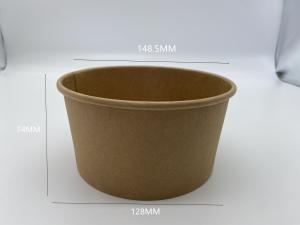 Quality Kraft Disposable Food Container 1000ML Paper Bowls For Restaurant wholesale