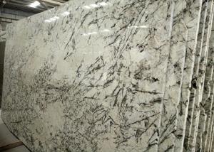 Quality Blue Cream White Granite Slabs , Prefabricated Smooth Stone Slab Countertop wholesale