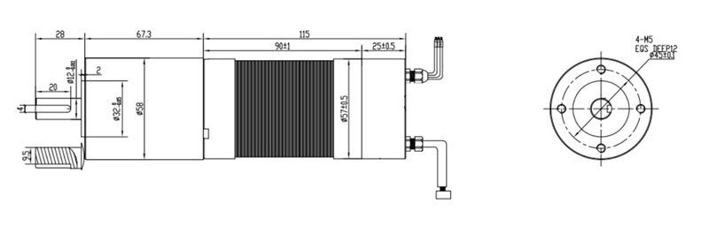 24V 7.9A 130w DC Servo Motor Output Speed 100rpm For Swing Gate