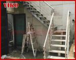 Steel Cable Stair VK98SC 304 Stainless Steel Railing Carbon Powder-coate Wooden