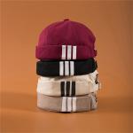 High Quality Embroidered Rolled Caps,Customized Plastic Buckle Docker Caps