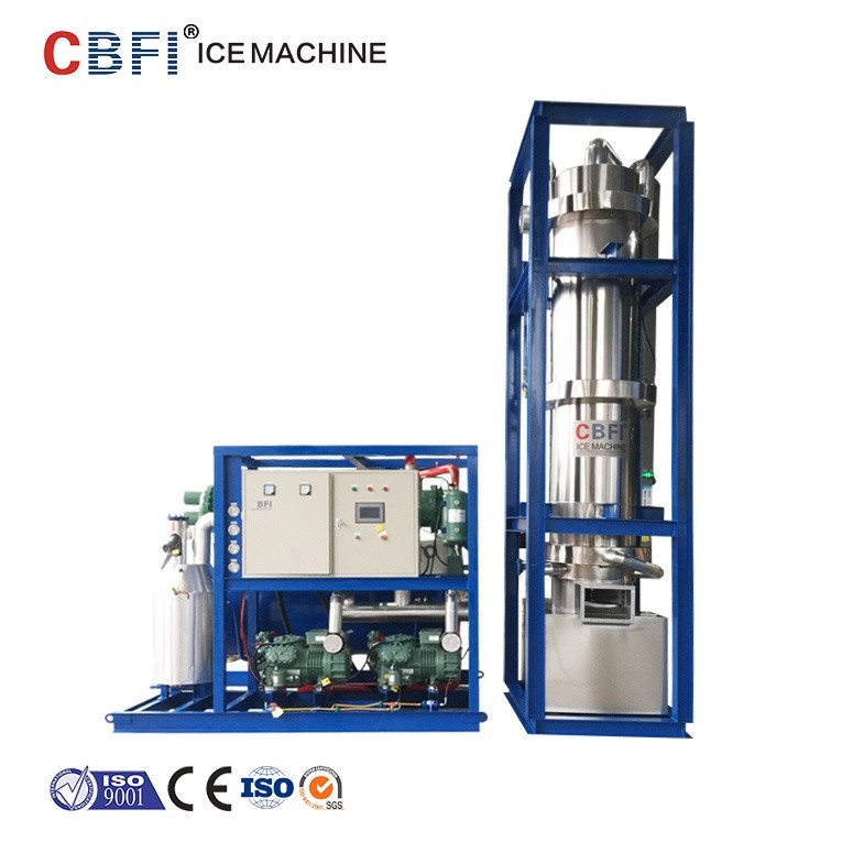 Low Power Consumption Ice Tube Machine For Supermarkets / Cold Drink Shops
