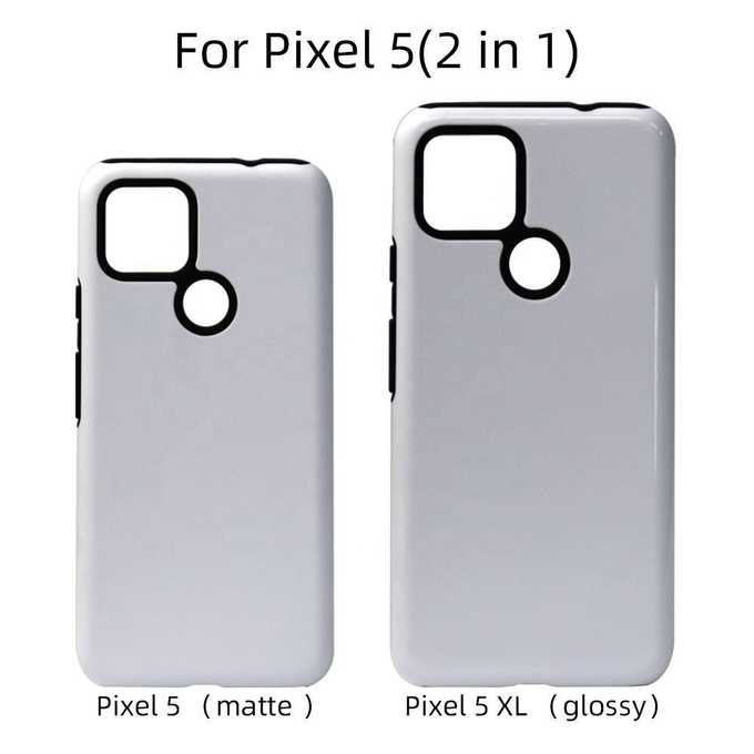 White 3D TPU PC Sublimated Blanks Tough Coated Cell Phone Case For Google Pixel 7 6 5 Pro